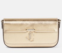 Jimmy Choo Schultertasche Avenue Mini aus Metallic-Leder
