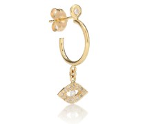 Einzelner Ohrring Evil Eye aus 14kt Gelbgold