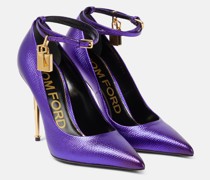 Tom Ford Pumps Padlock aus Metallic-Leder