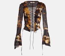 KNWLS Bedruckte Bluse aus Chiffon
