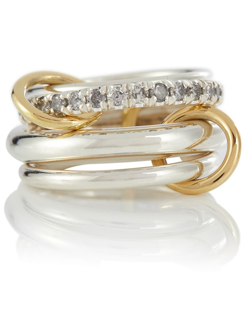 Damen Schmuck Ringe Spinelli Kilcollin Ring Libra aus 18kt Gold und Sterlingsilber mit Diamanten in Mettallic 