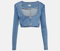 Magda Butrym Cropped-Top aus Denim