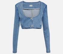 Cropped-Top aus Denim