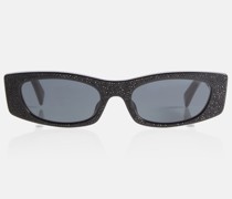Celine Eyewear Eckige Sonnenbrille mit Kristallen