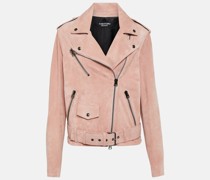 Bikerjacke aus Veloursleder