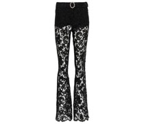 Alessandra Rich High-Rise-Hose aus Spitze