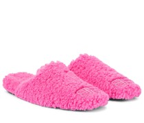 Balenciaga Slippers Cosy BB aus Faux Shearling