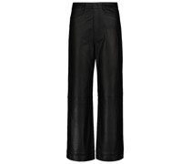 Proenza Schouler White Label High-Rise Hose aus Leder