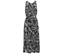 Bedrucktes Midikleid aus Crêpe