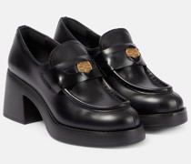 Plateau-Loafers aus Leder