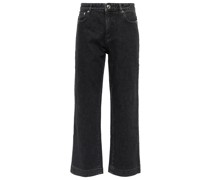 A.P.C. High-Rise Cropped Jeans New Sailor
