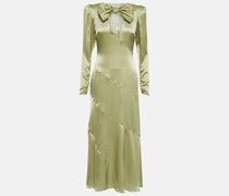 Alessandra Rich Verziertes Midikleid aus Seide