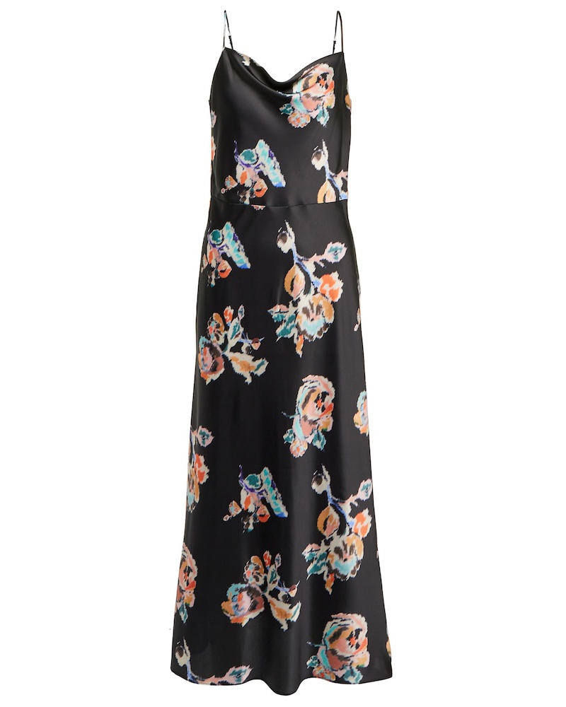 Vince Damen Vince Slipdress aus gebluemtem Satin