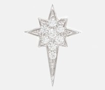 Einzelner Ohrring North Star Small aus 14kt Weissgold mit Diamanten