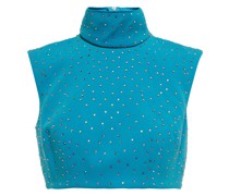 Alex Perry Cropped-Top Henley aus Crepe
