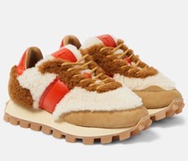 Tod's Sneakers 1T aus Shearling mit Leder