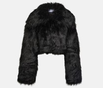 Cropped-Jacke aus Faux Fur