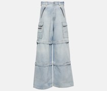 Cargohose aus Denim