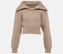 Cropped-Pullover La Maille Risoul aus Wolle