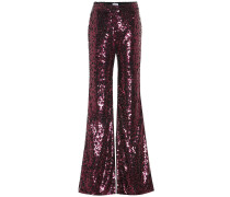 Flared-Hose mit Pailletten