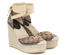 Espadrille-Wedges mit Canvas