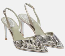Rene Caovilla Slingback-Pumps aus Leder