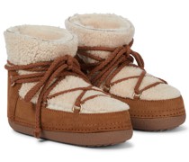 Inuikii Schneestiefel Curly aus Shearling und Veloursleder