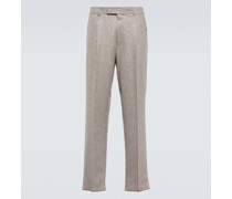 Gerade Hose aus Wolle