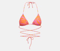Reina Olga Bedrucktes Bikini-Oberteil Miami
