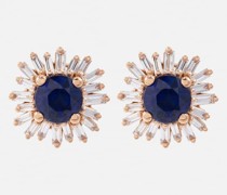 Ohrringe aus 18kt Rosegold mit Diamanten und Saphiren