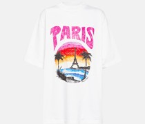 T-Shirt Tropical Paris aus Baumwoll-Jersey