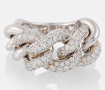 Pomellato Catene Ring aus 18kt Weissgold mit Diamanten