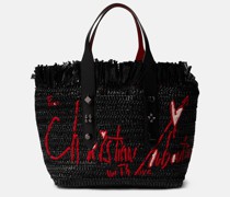 Christian Louboutin Tote Frangibus Medium aus Raffiabast