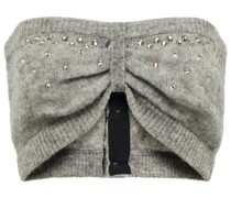 Alessandra Rich Verziertes Bralette aus einem Mohairgemisch