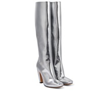 Bottega Veneta Stiefel Canalazzo aus Metallic-Leder