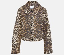 Ganni Bedruckte Jacke aus Canvas