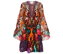 Camilla Bedrucktes Minikleid aus Seide
