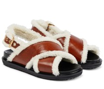 Marni Sandalen Fussbett aus Leder
