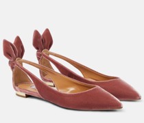 Aquazzura Ballerinas Bow Tie aus Samt