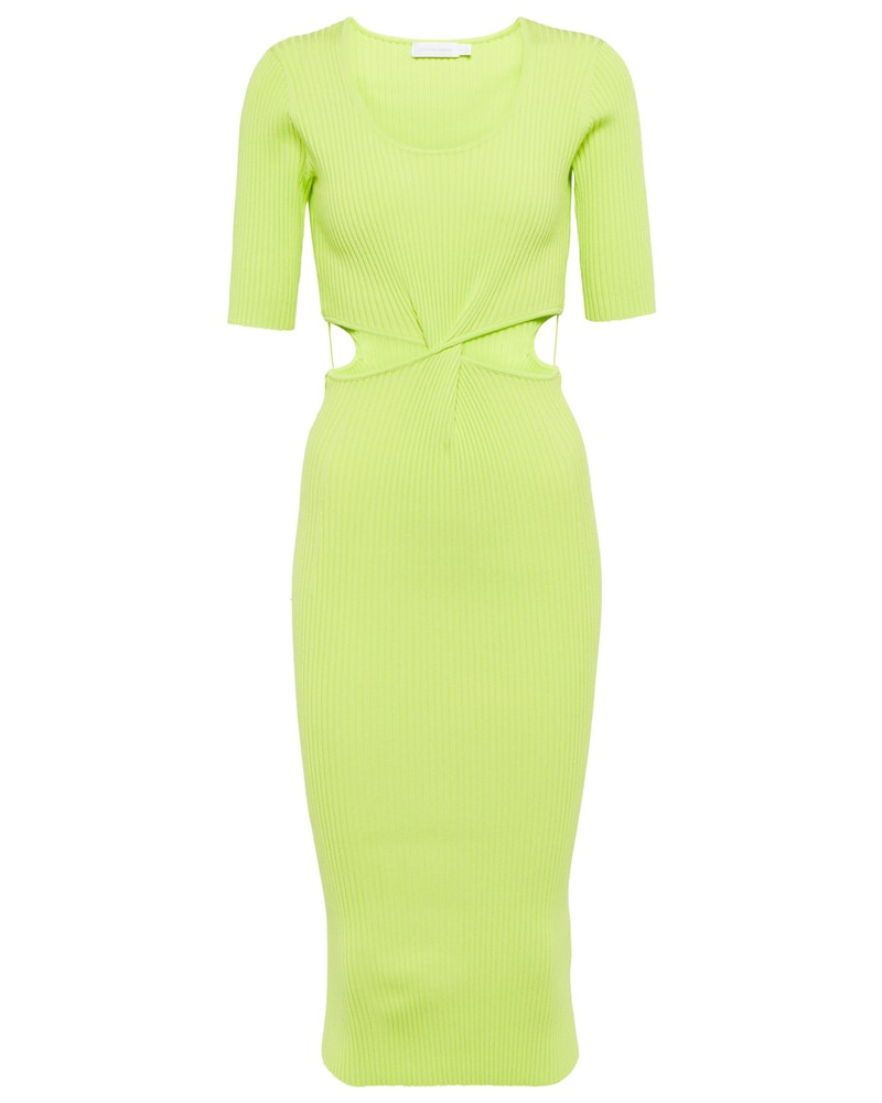 Jonathan Simkhai Damen Simkhai Midikleid Collette aus Rippstrick