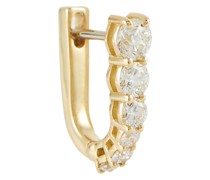 Einzelner Ohrring Aria U Huggie aus 18kt Gelbgold mit Diamanten