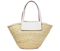 Tote Loubishore Large aus Raffiabast