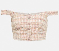 Cropped-Top aus Boucle