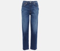 High-Rise Straight Jeans