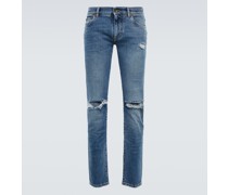 Dolce&Gabbana Distressed Low-Rise Slim Jeans