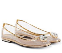 Kristallverzierte Ballerinas