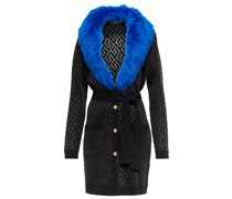 Versace Cardigan La Greca mit Shearling