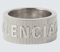 Balenciaga Ring Force Striped aus Sterlingsilber