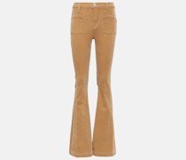 Mid-Rise Flared Jeans Le Bardot aus Cord