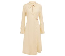 Jil Sander Wickelkleid aus Woll-Twill